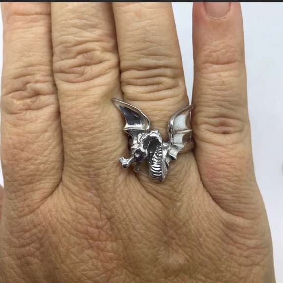 NWT Sterling silver .925 handmade dragon ring - Picture 4 of 8
